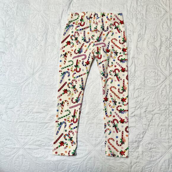 Gymboree Candy Cane Print Leggings Size 5 - Picture 2 of 5